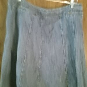 Denim MiniSkirt Dressbarn Sz12. Swing Style 14 Gore